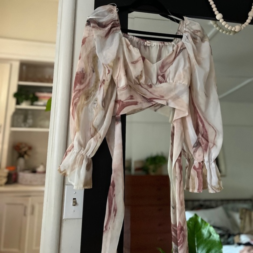 Peach Couture wrap top